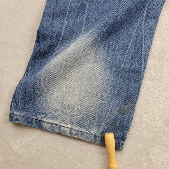 GS115 Jeans Mens 36 Distressed Straight Leg Denim Pants Baggy Faded Vintage - Picture 10 of 10